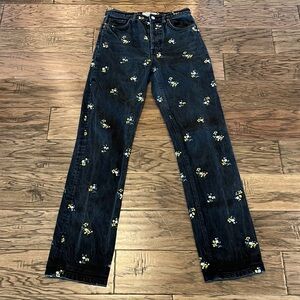 Reformation Jeans Cynthia High Rise Straight Long Size 26